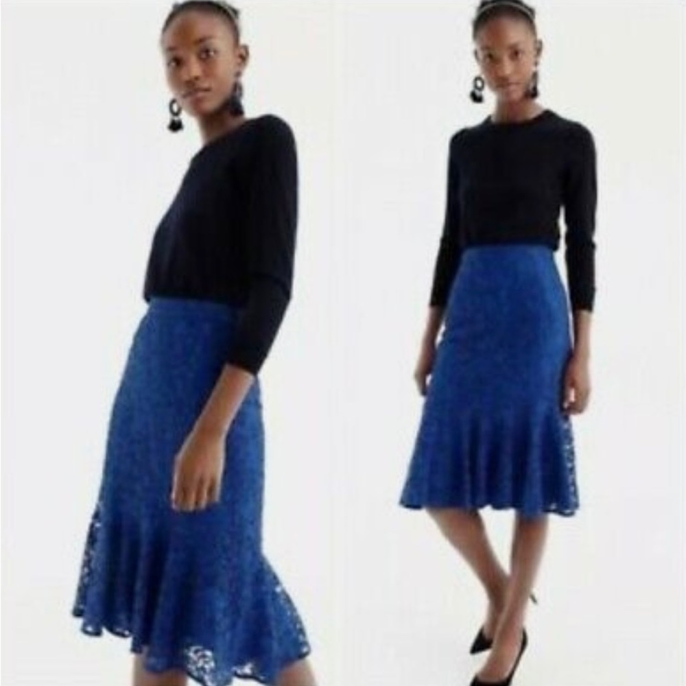 JCrew Lace Trumpet Skirt